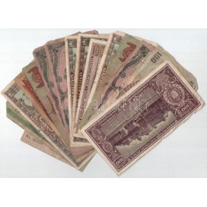 1932-1992. 14 darabos rossz tartású pengő és forint bankjegy tétel + 1916. 1K T:III-,IV