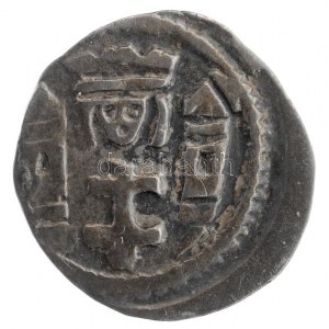 1235-1270. Obolus Ag IV. Béla (0,51g) T:1- patina / Hungary 1235-1270. Obolus Ag Bela IV (0,51g) C:AU patina Huszár...