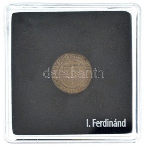 1547K-B Denár Ag I. Ferdinánd dísztokban (~0,49g) T:2 patina Hungary 1547K-B Denar Ag Ferdinand I in case (~0,49g...