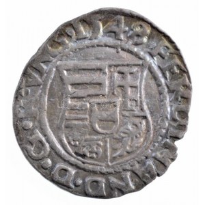 1548K-B Denár Ag I. Ferdinánd (0,40g) T:2,2- patina, ph Hungary 1548K-B Denar Ag Ferdinand I (0,40g) C:XF,VF patina...