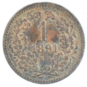 1891KB 1kr Cu Fiume-címer T:2- Adamo M4.1