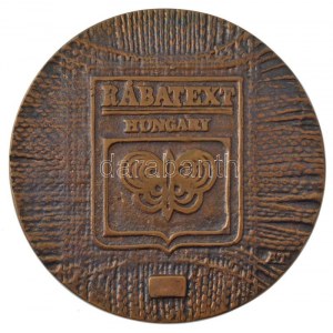 Asszonyi Tamás (1942-) DN RÁBATEX kétoldalas, nagyalakú bronz plakett 90mm T: 1-