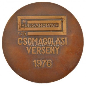 Boldogfai Farkas Sándor (1907-1970) 1976. Hungaropack 76 / Csomagolási Verseny 1976 Br plakett eredeti tokban (98mm...