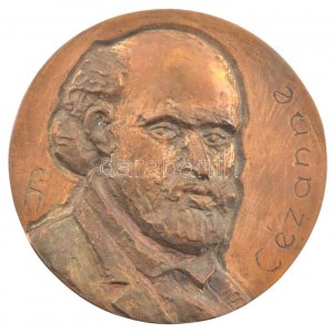 Farkas István Béla (1915-2005): DN Cézanne kétoldalas bronz emlékérem (88mm) T:1-