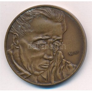 Kiss György (1943-2016) 1990. MÉE - Száz éve született Ferenczy Noémi bronz emlékérem (42,5mm) T...