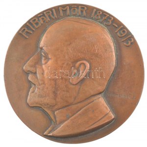 Körmendi-Frimm Jenő (1886-1959) 1913. Ribári Mór 1873-1913 egyoldalas bronz emlékérem (55mm) T:1-,2 ph...