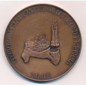 Lapis András (1942-) 1995. Gyermektraumatológiai Konferencia / Epona Hotel kétoldalas bronz emlékérem (60mm) T:1...