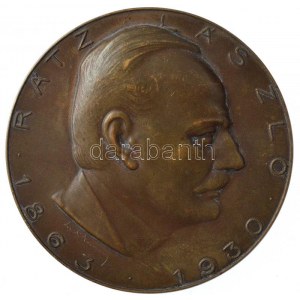 Lux Elek (1884-1941) DN Rátz László 1863-1930 kétoldalas bronz emlékérem (80mm) T:2 HP 3430...