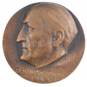 Tápai Antal (1902-1986) 1969. Dr. Kukán Ferenc egyoldalas, öntött bronz plakett (~102 mm) T:1- Hungary 1969. ...