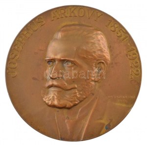 Vastagh László (1902-1972) 1929. Josephus Árkövy 1851-1922 egyoldalas bronz emlékérem kissé megviselt tokban (77mm) T...