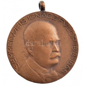 1968. Semmelweis Ignácz Fülöp 1818-1865 / Septimana Solemnis Semmelweis Budapest 1968 bronz emlékérem füllel (30,5mm...