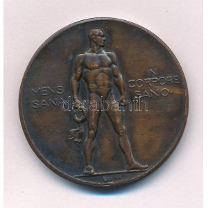 Berán Lajos (1882-1943) 1947. Mens sana in corpore sano (Ép testben ép lélek) bronz díjérem, hátoldalán VAOSZ...