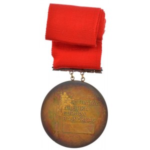 Gáll Gyula (1939-) 1983. Budapest 1983 / XIV. Fedettpályás Atlétikai Európa Bajnokság bronz díjérem szalagon...