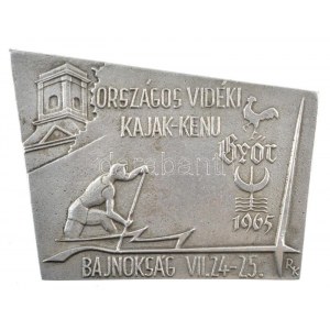 Renner Kálmán (1927-1994) 1965. Országos Vidéki Kajak-Kenu Bajnokság VII.24-25. - Győr 1965 Al plakett (107x80mm) T...