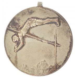 ~1930. Rúdugrás kétoldalas ezüstözött bronz díjérem füllel (38mm) T:2 patina