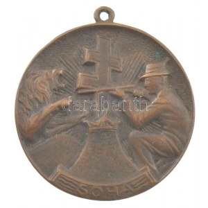 1941. Soha / IV díj 1941 irredenta bronz érem Füsti Szeged gyártói jelzéssel, akasztóval (42mm) T...