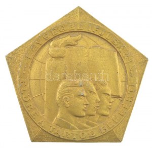 1949. VIT Diákolimpia 1949 / Egységbe Ifjúság! Előre a tartós békéért! alumínium emlékplakett (56x54mm) T...