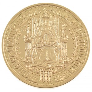 DN Történelmi aranypénzek - VIII. Henrik sovereign, 1526-1544 aranyozott Cu-Ni utánveret COPY beütéssel (20g/38...