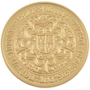 DN Történelmi aranypénzek - VIII. Henrik sovereign, 1526-1544 aranyozott Cu-Ni utánveret COPY beütéssel (20g/38...