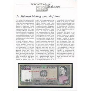 Bolívia 1982. 1000P német leírással T:I Bolivia 1982. 1000 Pesos with german description C:UNC Krause P...