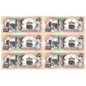 Guyana DN (2018) 20$ (10x) sorszámkövetők C/65 110921-C/65 110930 T:I Guyana ND (2018) 20 Dollars (10x...