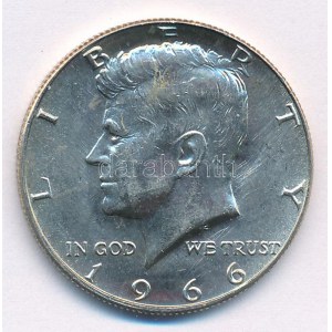 Amerikai Egyesült Államok 1966. 1/2$ Ag Kennedy T:1- USA 1966. 1/2 Dollar Ag Kennedy C:AU Krause KM...