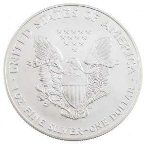Amerikai Egyesült Államok 2001. 1$ Ag American Silver Eagle kapszulában T:1 halvány patina USA 2001. 1 Dollar Ag ...