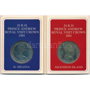 Ascension-sziget 1984. 50p Cu-Ni András herceg látogatása + Szent Ilona 1984. 50p Cu-Ni András herceg látogatása...