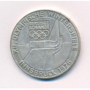 Ausztria 1976. 100Sch Ag Innsbruck - XII. téli olimpia / Lesikló sánc T:1- Austria 1976. 100 Schilling Ag ...