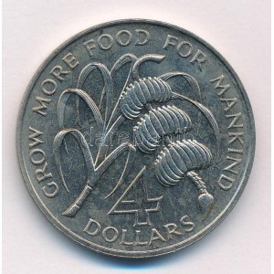 Barbados 1970. 4$ FAO T:1- Barbados 1970. 4 Dollars FAO C:AU Krause KM# A9