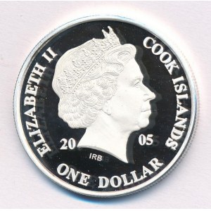 Cook-szigetek 2005. 1$ ezüstözött sárgaréz Ázsia történelme - Salamon király Temploma kapszulában, tanúsítvánnyal T...