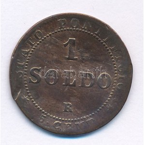 Olasz Államok / Pápai Állam 1867R 1S (5c) Cu IX. Pius T:3 patina, ütésnyom Italian States ...