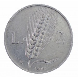 Olaszország 1946. 2L Al T:1-,2 R! Italy 1946. 2 Lire Al C:AU,XF R! Krause KM#88