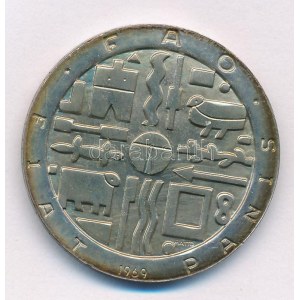 Uruguay 1969. 1000P Ag FAO könnycseppel T:1- patina Uruguay 1969. 1000 Pesos Ag FAO with teardrop C...