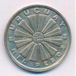 Uruguay 1969. 1000P Ag FAO könnycseppel T:1- patina Uruguay 1969. 1000 Pesos Ag FAO with teardrop C...