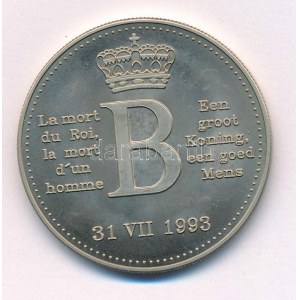 Belgium 1993. Baldvin király kétoldalas fém emlékérem (40mm) T:1 Belgium 1993. King Baldouin two...