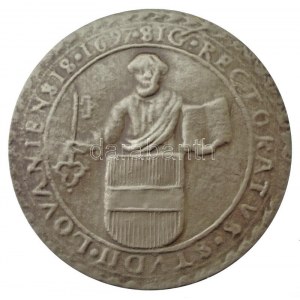 Belgium DN A Leuveni Katolikus Egyetem évfordulója kétoldalas ezüstözött bronz emlékérem tokban (60mm) T:1...