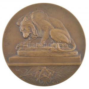 Franciaország 1969. A. L. Barye szobrász az intézet tagja 1796-1875 kétoldalas bronz emlékérem Szign.:A. Patey (70mm...