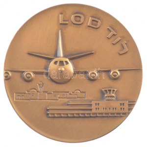 Izrael ~1965. Izrael történelmi városai - Lod érméje 211-217 kétoldalas bronz emlékérem peremen 2304...