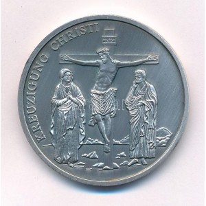 Németország 1998. Jézus Krisztus keresztre feszítése kétoldalas, ezüstözött Cu emlékérem tanúsítvánnyal (40mm) T...