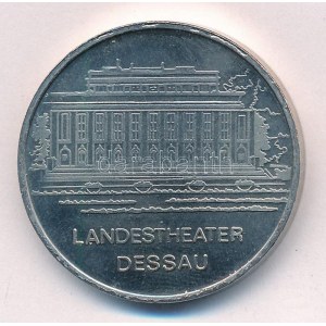 Németország DN Állami Színház - Dessau kétoldalas Ni turista zseton (35mm) T:2 ph Germany ND Landestheater - Dessau...