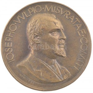 Olaszország 1925. Volpi Giuseppe bronz kétoldalas emlékérem, Szign.: Attilio Silvio Motti (1867-1935) (60mm) T:1...