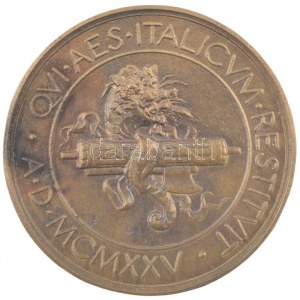 Olaszország 1925. Volpi Giuseppe bronz kétoldalas emlékérem, Szign.: Attilio Silvio Motti (1867-1935) (60mm) T:1...