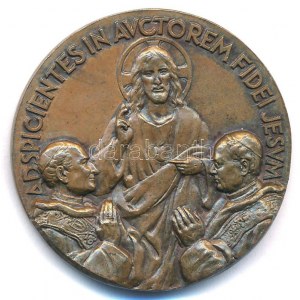 Vatikán 1931. Quadragesimo anno kétoldalas bronz emlékérem...