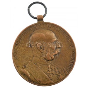 1898. Jubileumi Emlékérem a Fegyveres Erő Számára / Signum memoriae (AVSTR) bronz kitüntetés mellszalag nélkül T...