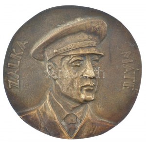 DN Zalka Máté egyoldalas bronz emlékérem (83mm) T:1