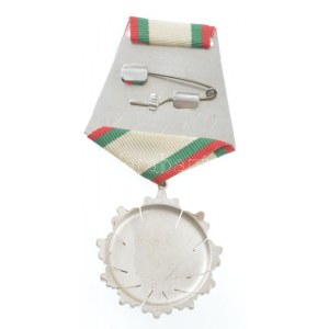 Bulgária 1991. Népköztársaság Érdemrend II. fokozat ezüstözött, aranyozott, műgyantás kitüntetés mellszalagon ...