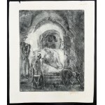 Conrad Gyula (1877-1959): Alakok. Rézkarc, papír, jelzett, kissé sérült és kissé foltos...