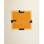 Konok Tamás (1930-2020): Geometria, 1991. Szitanyomat, papír, jelzett. Művészpéldány E.A. jelzéssel. 28×28 cm ...