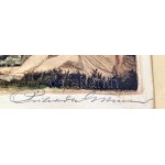 Prihoda István (1891-1956): Zene és tánc a szabadban. Színezett rézkarc, papír, jelzett. 25×32 cm. Dekoratív...